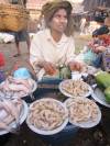 Selling sea-food, Sittwe.